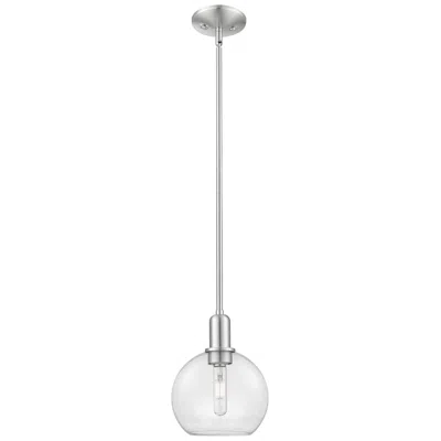 Innovations Lighting Arcadia Athens 8"w Brushed Nickel Stem Mini Pendant W/ Clear Shade