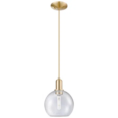 Innovations Lighting Arcadia Athens 8"w Champagne Bronze Cord Mini Pendant W/ Seedy Shade