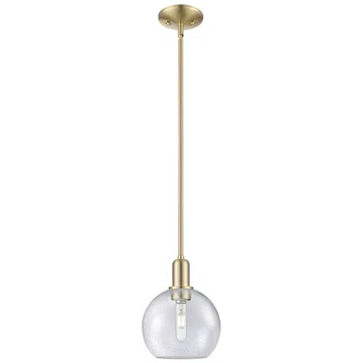 Innovations Lighting Arcadia Athens 8"w Champagne Bronze Stem Mini Pendant W/ Seedy Shade
