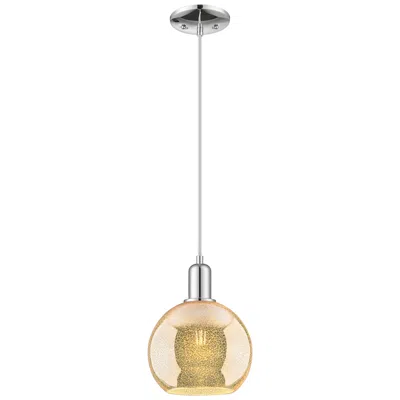 Innovations Lighting Arcadia Athens 8"w Chrome Cord Hung Mini Pendant W/ Mercury Shade