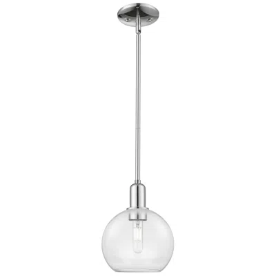 Innovations Lighting Arcadia Athens 8"w Chrome Stem Hung Mini Pendant W/ Clear Shade