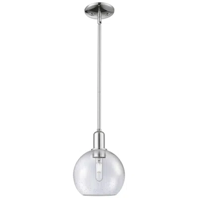 Innovations Lighting Arcadia Athens 8"w Chrome Stem Hung Mini Pendant W/ Seedy Shade