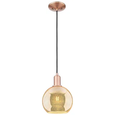 Innovations Lighting Arcadia Athens 8"w Copper Cord Hung Mini Pendant With Mercury Shade
