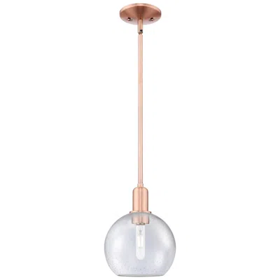 Innovations Lighting Arcadia Athens 8"w Copper Stem Hung Mini Pendant With Seedy Shade