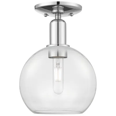 Innovations Lighting Arcadia Athens 8"w Polished Chrome Semi.flush Mount With Clear Shade