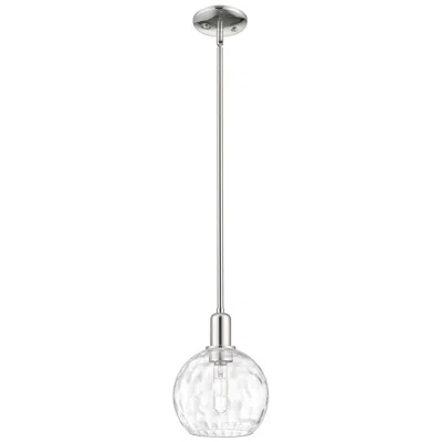 Innovations Lighting Arcadia Athens 8"w Polished Nickel Stem Pendant W/ Water Glass Shade