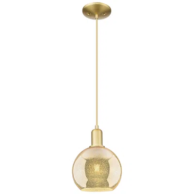 Innovations Lighting Arcadia Athens 8"w Satin Gold Cord Hung Mini Pendant W/ Mercury Shade