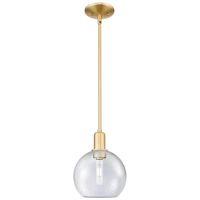 Innovations Lighting Arcadia Athens 8"w Satin Gold Stem Hung Mini Pendant With Seedy Shade