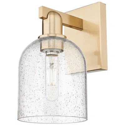 Innovations Lighting Arcadia Bella 11" High Champagne Bronze Sconce With Seedy Shade