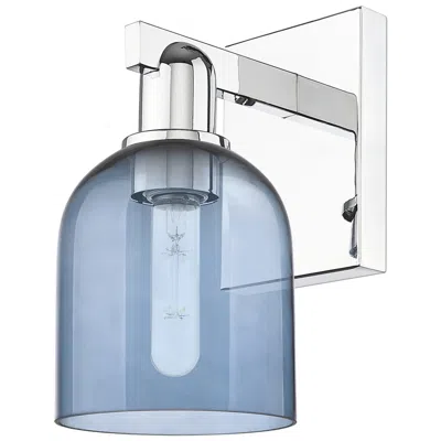Innovations Lighting Arcadia Bella 11" High Polished Chrome Sconce With Blue Shade
