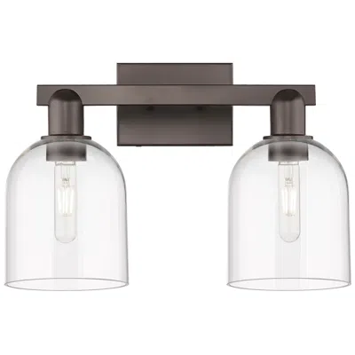 Innovations Lighting Arcadia Bella 17"w 2 Light Oiled Bronze Vanity Light W/ Clear Shade
