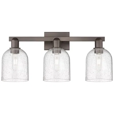 Innovations Lighting Arcadia Bella 25"w 3 Light Oiled Bronze Vanity Light W/ Seedy Shade