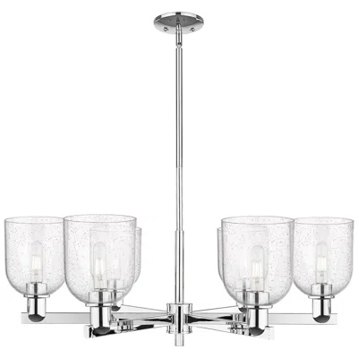 Innovations Lighting Arcadia Bella 35"w 6 Light Chrome Stem Hung Chandelier W/ Seedy Shade