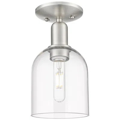 Innovations Lighting Arcadia Bella 6"w Brushed Nickel Semi.flush Mount With Clear Shade