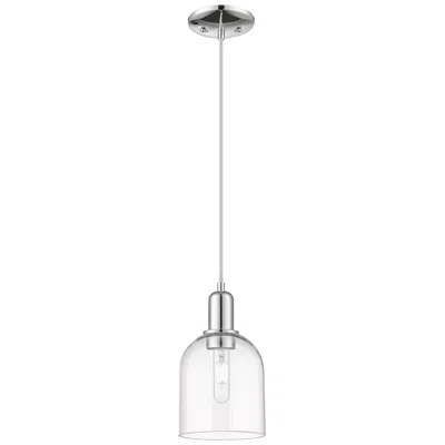 Innovations Lighting Arcadia Bella 6"w Chrome Cord Hung Mini Pendant W/ Clear Shade