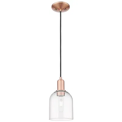 Innovations Lighting Arcadia Bella 6"w Copper Cord Hung Mini Pendant With Clear Shade