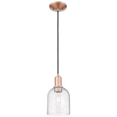 Innovations Lighting Arcadia Bella 6"w Copper Cord Hung Mini Pendant With Seedy Shade