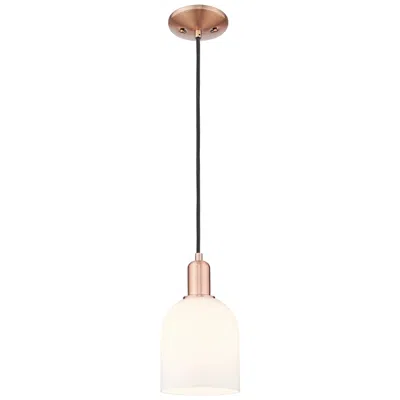 Innovations Lighting Arcadia Bella 6"w Copper Cord Hung Mini Pendant With White Shade