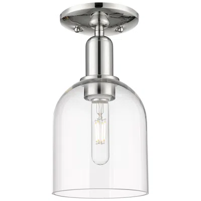 Innovations Lighting Arcadia Bella 6"w Polished Nickel Semi.flush Mount With Clear Shade