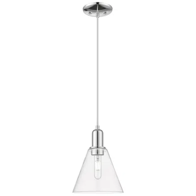 Innovations Lighting Arcadia Berkshire Glass 8"w Chrome Cord Mini Pendant W/ Clear Shade