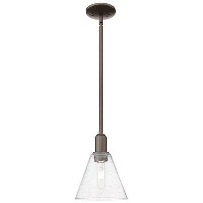 Innovations Lighting Arcadia Berkshire Glass 8"w Oiled Bronze Stem Pendant W/ Seedy Shade