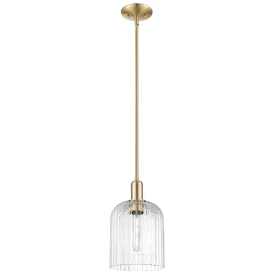 Innovations Lighting Arcadia Bridal Veil 8"w Bronze Stem Mini Pendant W/ Seedy Shade