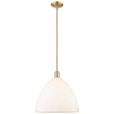 Innovations Lighting Arcadia Bristol 16"w Bronze Stem Mini Pendant W/ Matte White Shade