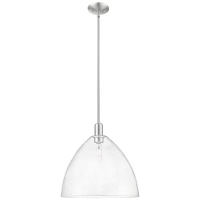 Innovations Lighting Arcadia Bristol 16"w Brushed Nickel Stem Mini Pendant W/ Seedy Shade