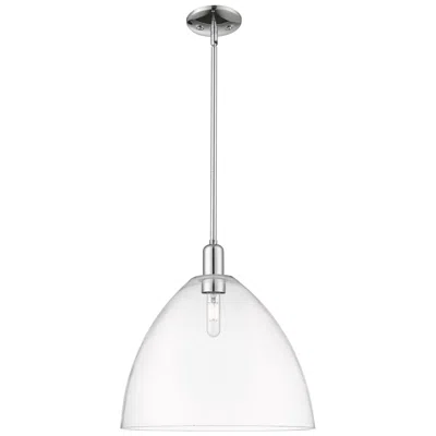 Innovations Lighting Arcadia Bristol 16"w Chrome Stem Hung Mini Pendant W/ Clear Shade