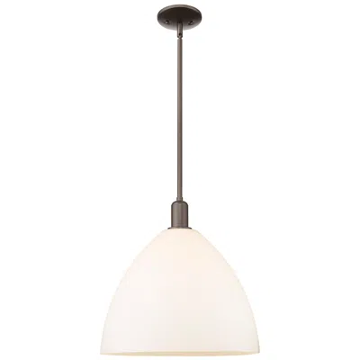 Innovations Lighting Arcadia Bristol 16"w Oiled Bronze Stem Pendant W/ Matte White Shade