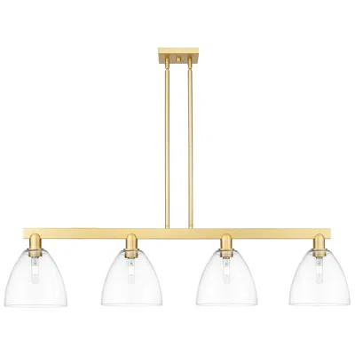 Innovations Lighting Arcadia Bristol 52"w 4 Light Gold Stem Island Light W/ Clear Shade