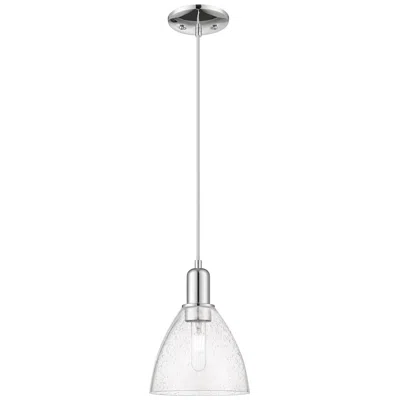 Innovations Lighting Arcadia Bristol 8"w Chrome Cord Hung Mini Pendant W/ Seedy Shade