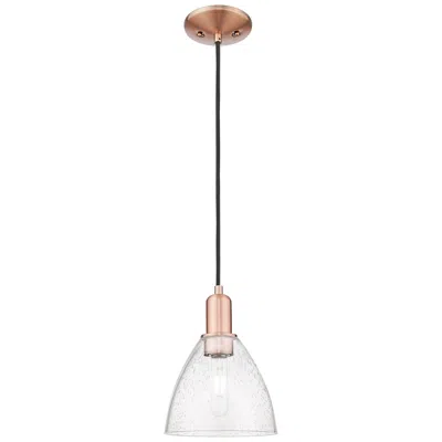 Innovations Lighting Arcadia Bristol 8"w Copper Cord Hung Mini Pendant With Seedy Shade