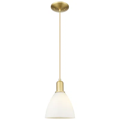 Innovations Lighting Arcadia Bristol 8"w Gold Cord Hung Mini Pendant W/ Matte White Shade