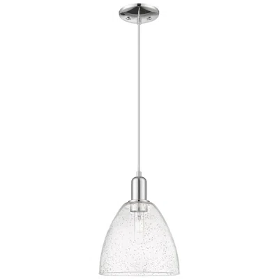Innovations Lighting Arcadia Bristol 9"w Chrome Cord Hung Mini Pendant W/ Seedy Shade