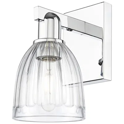 Innovations Lighting Arcadia Brookfield 11" High Polished Chrome Sconce With Clear Shade
