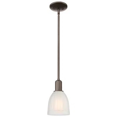 Innovations Lighting Arcadia Brookfield 6"w Oiled Bronze Stem Mini Pendant W/ White Shade