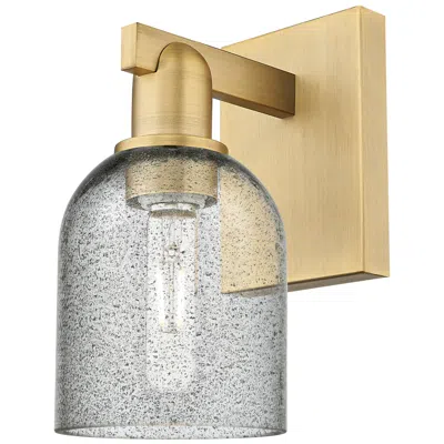 Innovations Lighting Arcadia Caledonia 11" High Brushed Brass Sconce With Charcoal Shade