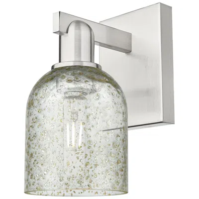 Innovations Lighting Arcadia Caledonia 11" High Brushed Satin Nickel Sconce With Mica Shade