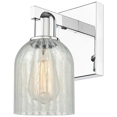 Innovations Lighting Arcadia Caledonia 11" High Polished Chrome Sconce With Mouchette Shade