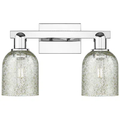 Innovations Lighting Arcadia Caledonia 16"w 2 Light Chrome Vanity Light W/ Mica Shade
