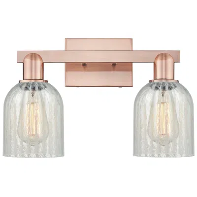 Innovations Lighting Arcadia Caledonia 16"w 2 Light Copper Bath Light With Mouchette Shade