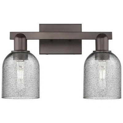 Innovations Lighting Arcadia Caledonia 16"w 2-lt Oiled Bronze Bath Light W/ Charcoal Shade