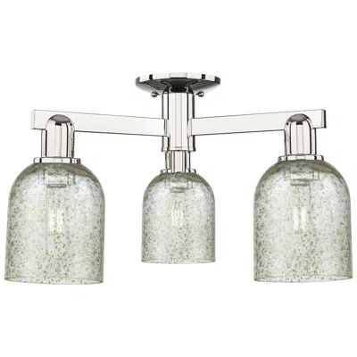 Innovations Lighting Arcadia Caledonia 23"w 3-lt Polished Nickel Semi-flush W/ Mica Shade