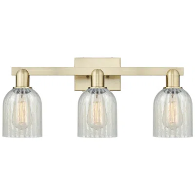 Innovations Lighting Arcadia Caledonia 24"w 3 Light Brass Vanity Light With Mouchette Shade