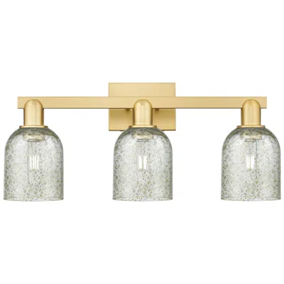 Innovations Lighting Arcadia Caledonia 24"w 3 Light Satin Gold Vanity Light With Mica Shade