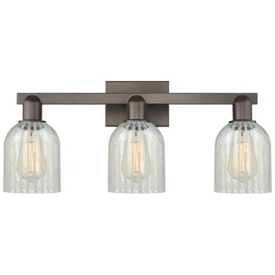Innovations Lighting Arcadia Caledonia 24"w 3-lt Oiled Bronze Bath Light W/ Mouchette Shade