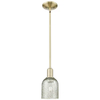 Innovations Lighting Arcadia Caledonia 5"w Brass Stem Hung Mini Pendant With Mica Shade