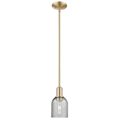 Innovations Lighting Arcadia Caledonia 5"w Bronze Stem Mini Pendant W/ Charcoal Shade