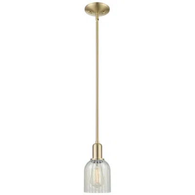 Innovations Lighting Arcadia Caledonia 5"w Bronze Stem Mini Pendant W/ Mouchette Shade In Gold